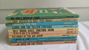 Vintage Wonder Books Easy Reader books  lot of 10 1960s Harcdcover